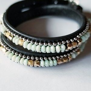 Stella & Dot mint wrap bracelet